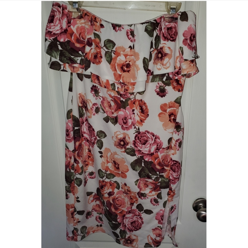 White floral dress